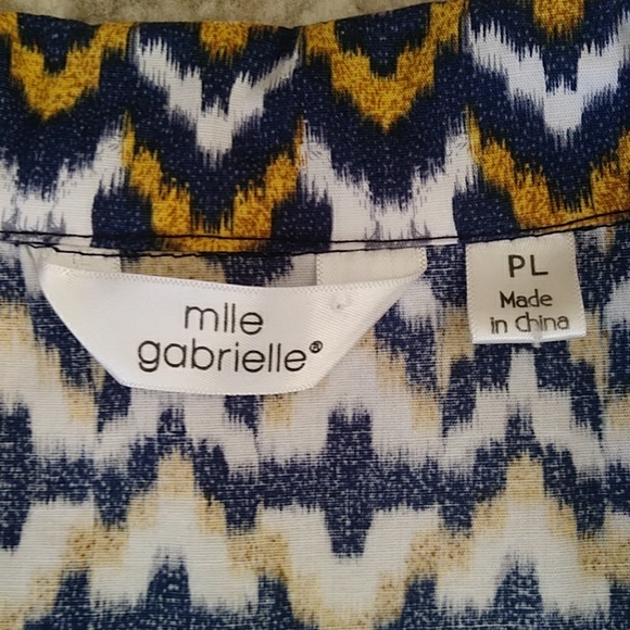 Mlle Gabrielle Collared Button Up Dress PL Navy White Mustard Yellow - Picture 2 of 16